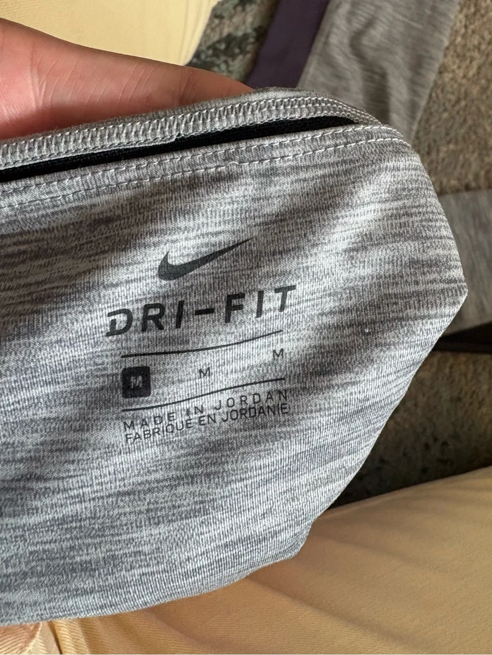 Nike Gray, Coral and Navy Colorblock Leggings